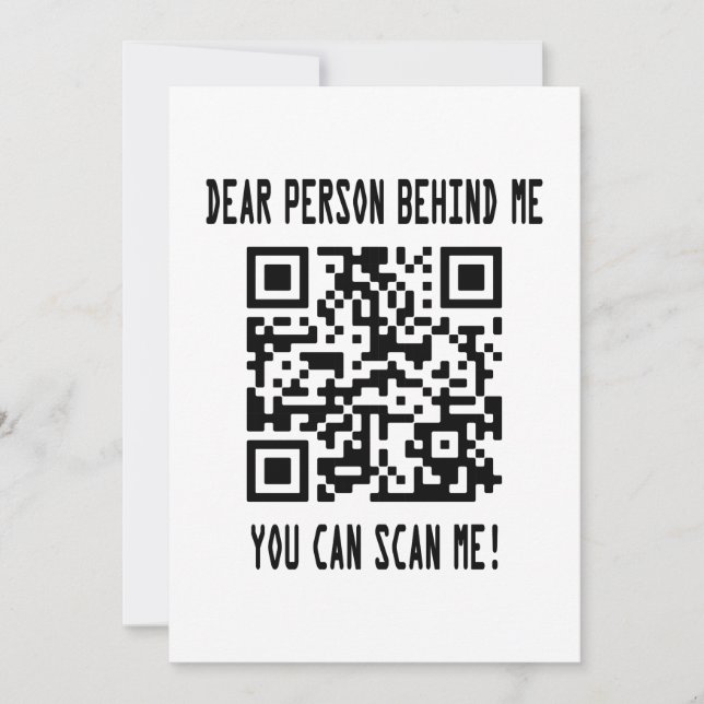 Scan Me QR Code for a Motivational Boost Invitation (Front)