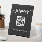 Scan me QR Code Stand Up Sign for Salon Price List