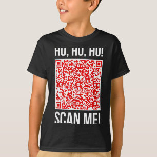 Scan Me! Qr Scan Me Joke Funny Santa Merry Christm T-Shirt