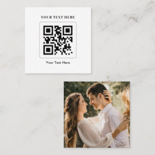 Scan Me to RSVP Wedding QR Code Response Square Square Business Card