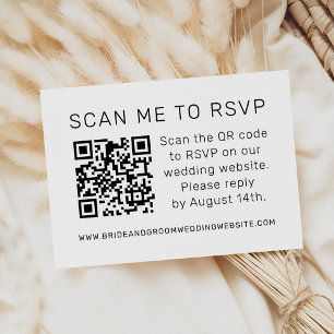 Scan Me to RSVP Wedding QR Code RSVP Business Card