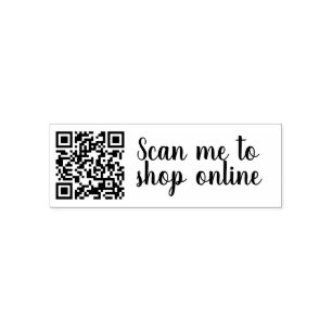 Scan Me To Shop Your QR Code Self-inking Stamp