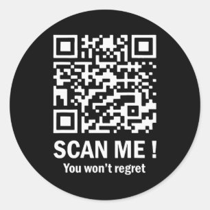 Scan Me You Wont Regret It Funny Qr Trump Dance (o Classic Round Sticker