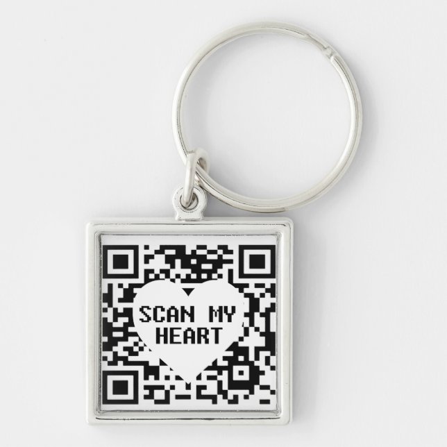 Scan my Heart     Keychain (Front)