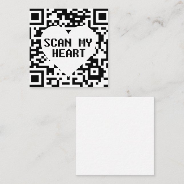 Scan my Heart   Square Business Card (Front/Back)
