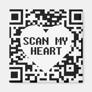 Scan my Heart T-Shirt Magnet