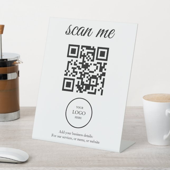 Scan Pay QR Code Business Table Tent Sign (In SItu)
