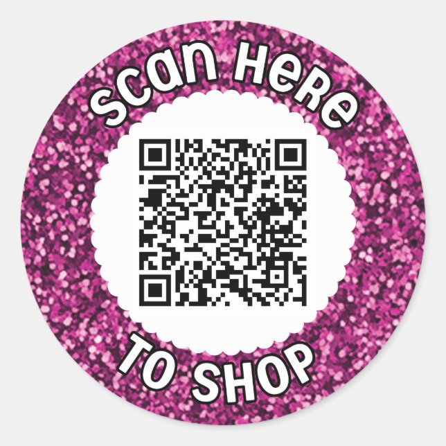 Scan QR code Classic Round Sticker (Front)