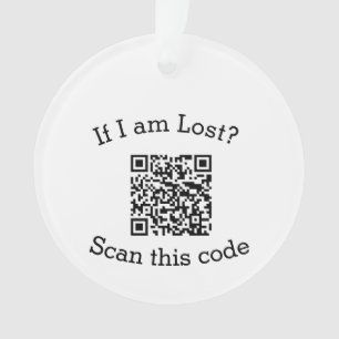 Scan QR code lost found me code pet  Ornament