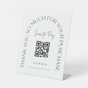 Scan QR Code Sign Wedding Bar Small Business