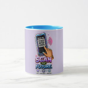 Scan the Future – Futuristic Cyber Tech Glitch Mug