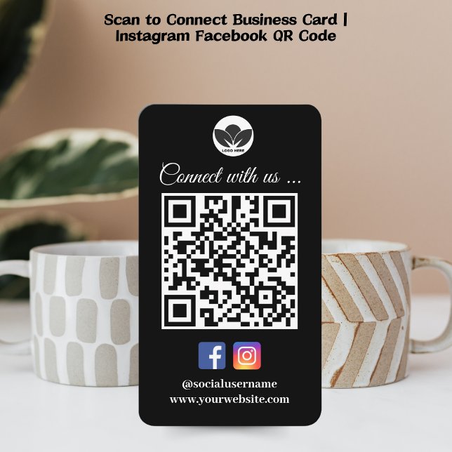 Scan to Connect Business Card | Instagram Facebook (Creator Uploaded)