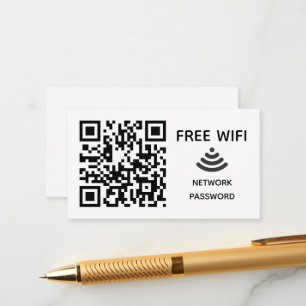 Scan to connect Free Wifi Business qr code sign in Enclosure Card