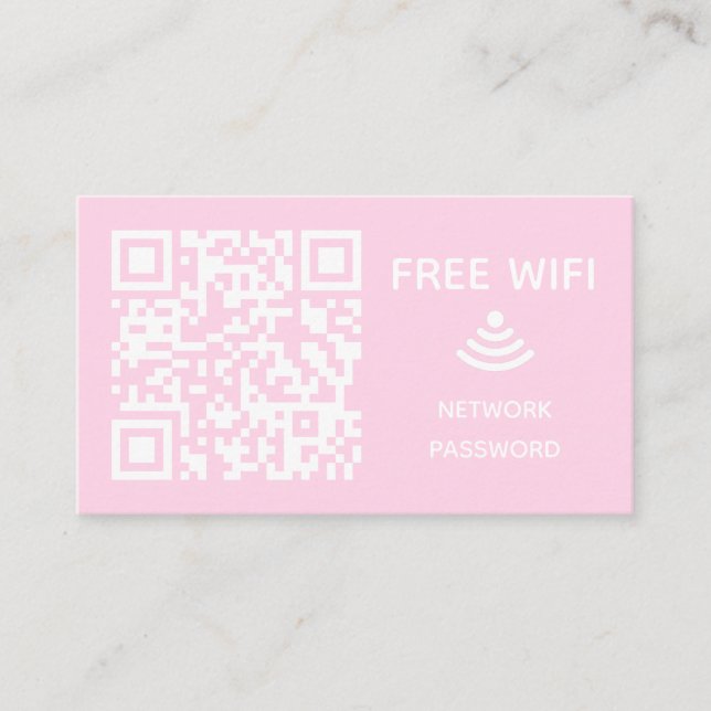 Scan to connect Free Wifi Business qr code sign in Enclosure Card (Front)