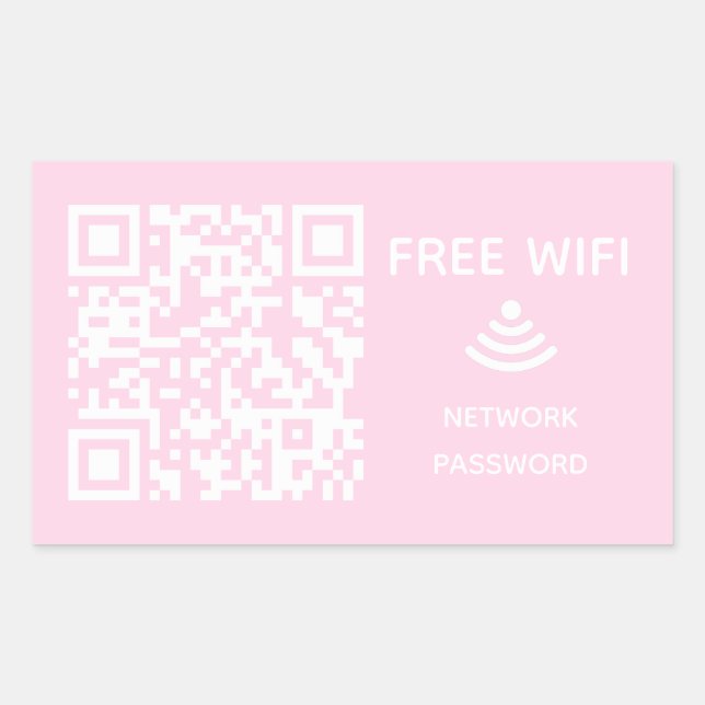 Scan to connect Free Wifi Business qr code sign in Sticker (Front)