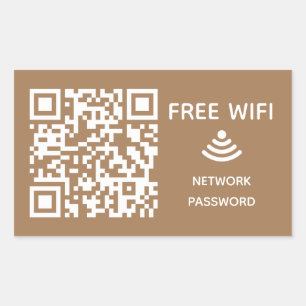 Scan to connect Free Wifi Business qr code sign in Sticker