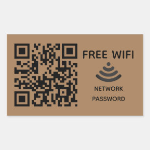 Scan to connect Free Wifi Business qr code sign in Sticker