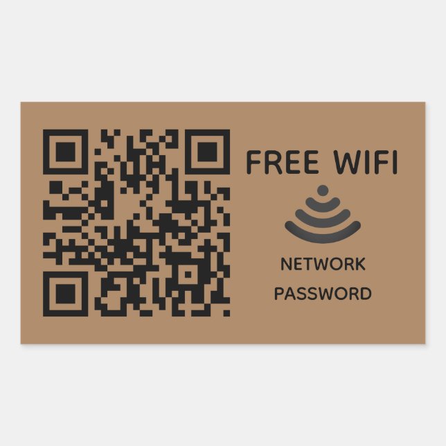 Scan to connect Free Wifi Business qr code sign in Sticker (Front)