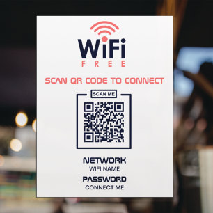 Scan To Connect l Coffee Shop Network Internet Poster