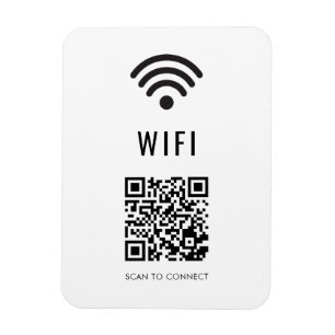 Scan to Connect WiFi Magnet with QR Code Design