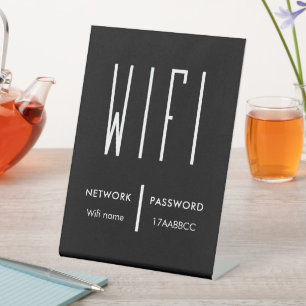 Scan to Connect Wifi Network QR Code Wifi Password Pedestal Sign