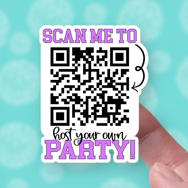 Scan to Host a Party Purple QR Code Small Business (Creator Uploaded)