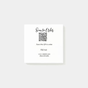 Scan to order scan QR code add website email  Post-it Notes
