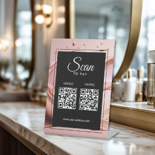 Scan To Pay Business 2 QR Codes  Pedestal Sign