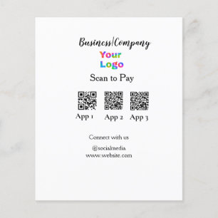 Scan to pay business logo Q R code social media