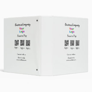Scan to pay business logo Q R code social media Binder