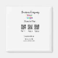 Scan to pay business logo Q R code social media 
