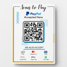 Scan to Pay Business Sign | Paypal QR Code Payment