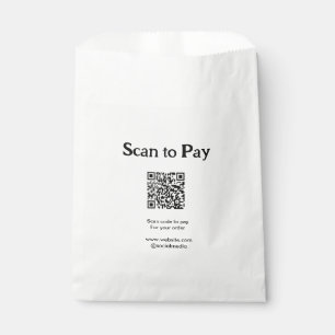 Scan to pay for order QR code add website social m Favour Bag
