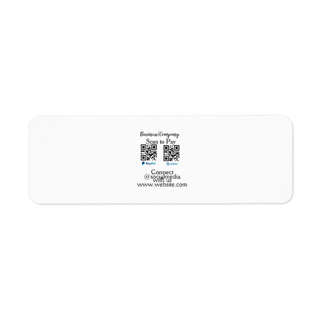 Scan to pay q r code paypal venmo add your website (Front)
