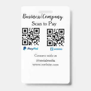 Scan to pay q r code paypal venmo add your website badge