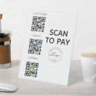Scan to pay QR Code Contactless Sign