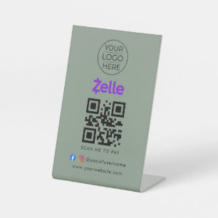 Scan to Pay QR Code Sign Zelle Vendor Booth