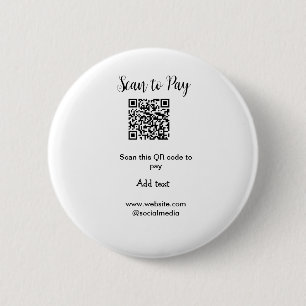 Scan to pay scan QR code add website email details 2 Inch Round Button