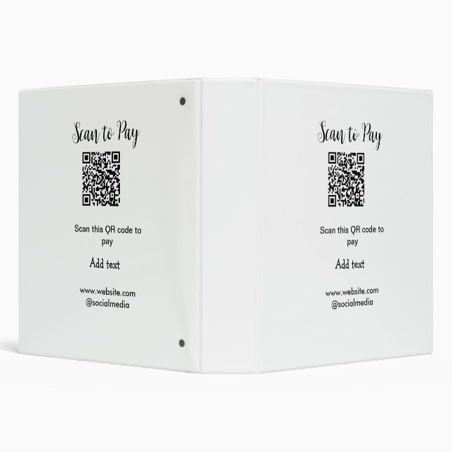Scan to pay scan QR code add website email details Binder (Background)