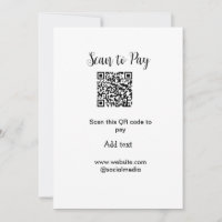 Scan to pay scan QR code add website email details