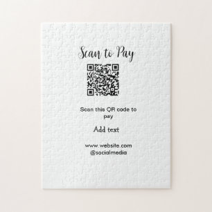 Scan to pay scan QR code add website email details Jigsaw Puzzle
