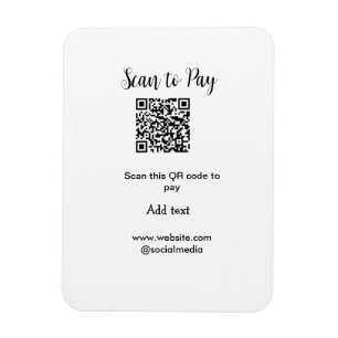 Scan to pay scan QR code add website email details Magnet