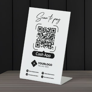 Scan to Pay Sign QR Code Cash App Payment