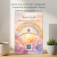 Scan to Play Pet Sympathy Plaque | Rainbow Bridge