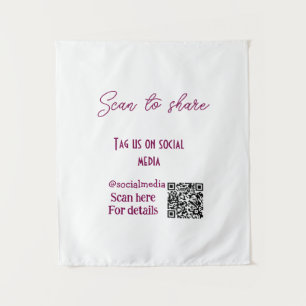 Scan to share tag us on social media QR code simpl Tapestry