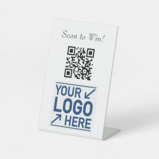 Scan to Win QR Tabletop Sign - fully customizable