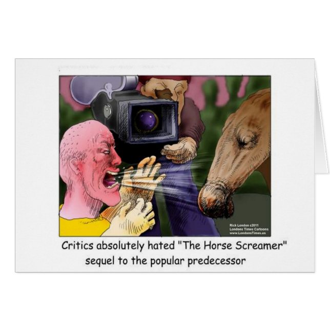 Scandale Horse Drôle Tee - shirt Cartes Cadeaux Pl (Devant horizontal)