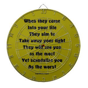 Scandalize you as the worst dartboard