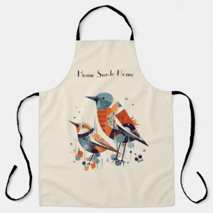 Scandi Aviary Duet, custom Apron