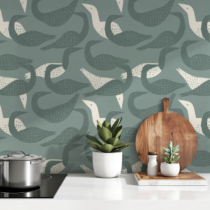 Scandi Aviary: Minimalist Wallpapers Bird Pattern